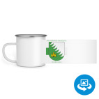 Кружка металлическая белая (круговая запечатка)