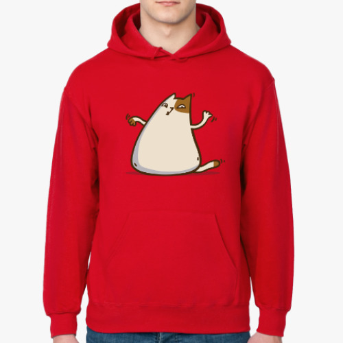 Толстовка худи с принтом  Пятничный Котик №20