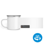 Кружка металлическая белая (круговая запечатка)