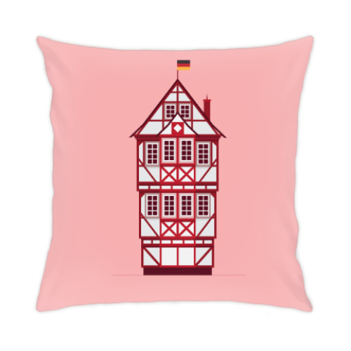 Подушка с принтом Франция и Германия