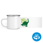 Кружка металлическая белая (круговая запечатка)