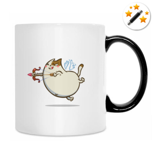 Кружка-хамелеон с принтом Амуркот — Пятничный Котик №42