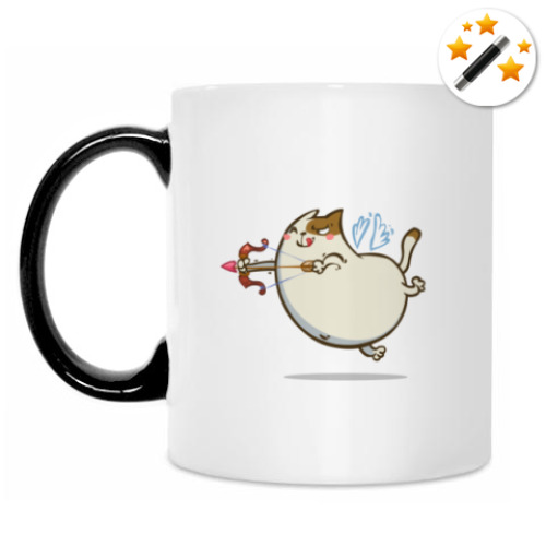 Кружка-хамелеон с принтом Амуркот — Пятничный Котик №42