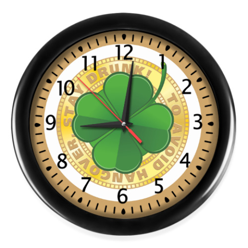 Настенные часы с принтом Айриш