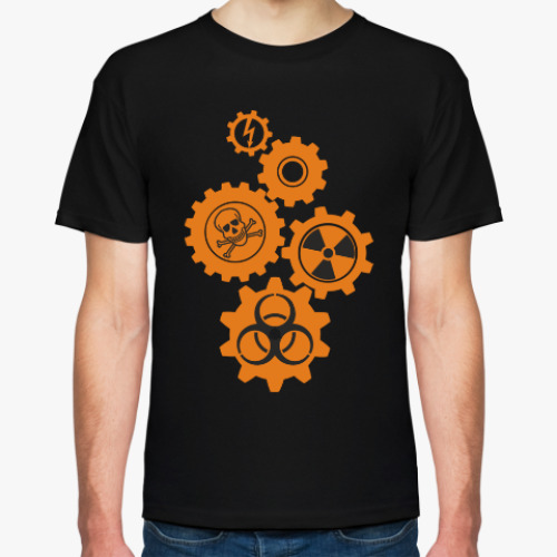 Футболка с принтом Опасные шестерни