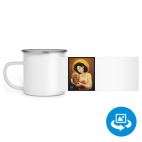 Кружка металлическая белая (круговая запечатка)