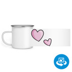 Кружка металлическая белая (круговая запечатка)