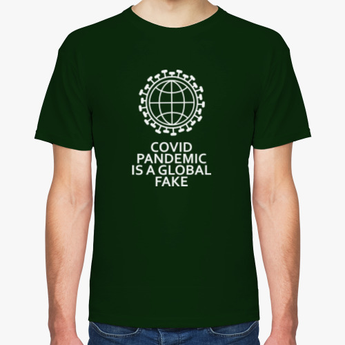 Футболка с принтом COVID pandemic - global fake