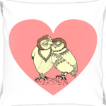 Совы влюбленные сердечко