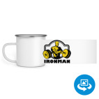 Кружка металлическая белая (круговая запечатка)