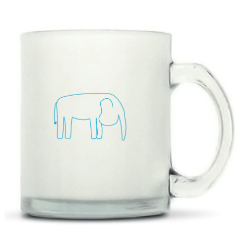 Кружка матовая с принтом Слон