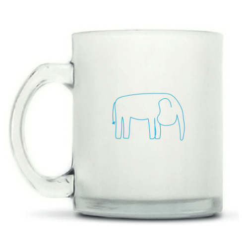 Кружка матовая с принтом Слон