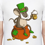 Мышь с пивом на День Святого Патрика