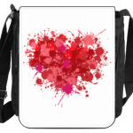 Сердце из брызг краски