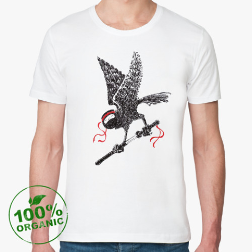 Футболка из органик-хлопка с принтом Нинзя