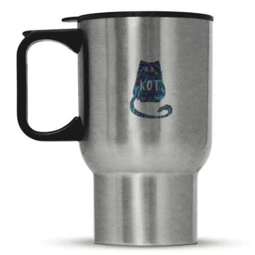 Кружка-термос с принтом кот