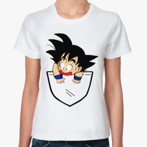 Классическая футболка с принтом Гоку (Жемчуг дракона)