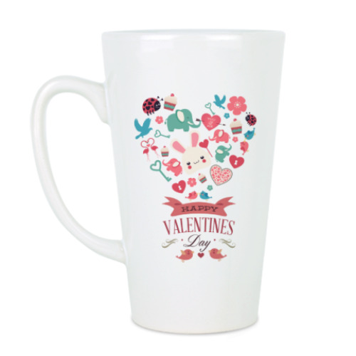 Чашка Латте День влюбленных