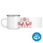 Кружка металлическая белая (круговая запечатка)