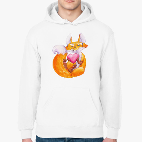 Толстовка худи с принтом Лис Fox