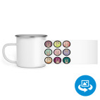 Кружка металлическая белая (круговая запечатка)