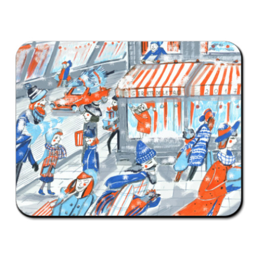 Коврик для мыши с принтом Новогоднее настроение