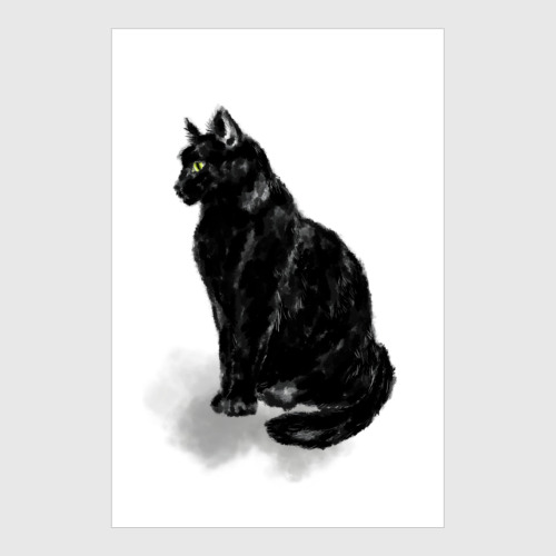 Постер Черная кошка
