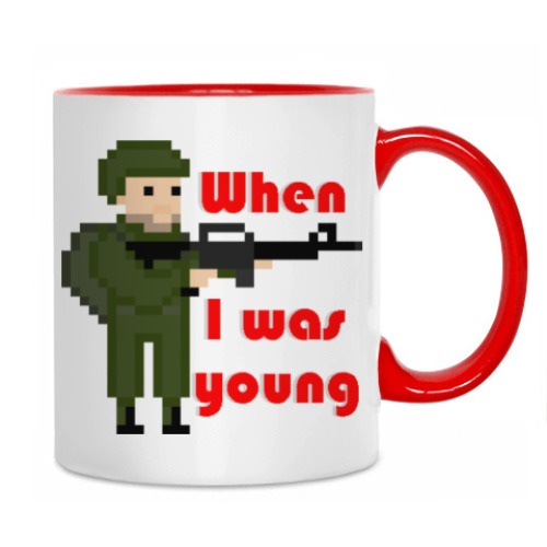 Кружка с принтом When I was young
