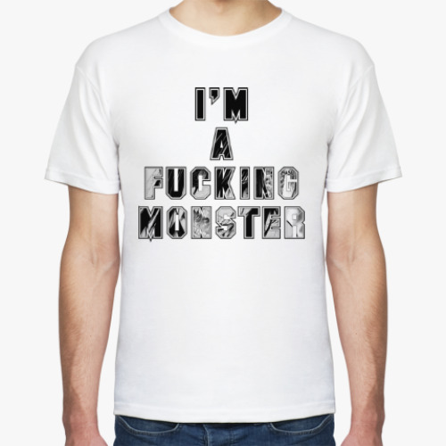 Футболка с принтом I'm a fucking monster