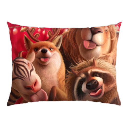 Подушка с принтом Вечеринка в самом разгаре!