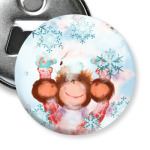 Обезьянка и снег