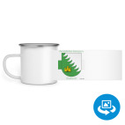 Кружка металлическая белая (круговая запечатка)