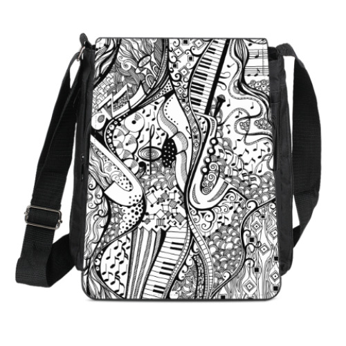 Сумка-планшет с принтом Джазовая импровизация