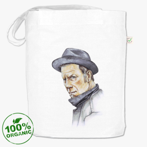 Сумка шоппер с принтом Tom Waits