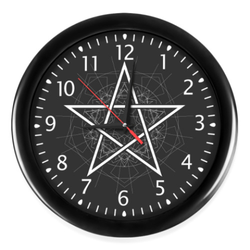 Настенные часы пентаграмма (пятиконечная звезда)