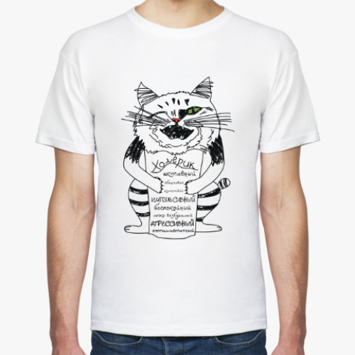 Футболка с принтом Кот Холерик