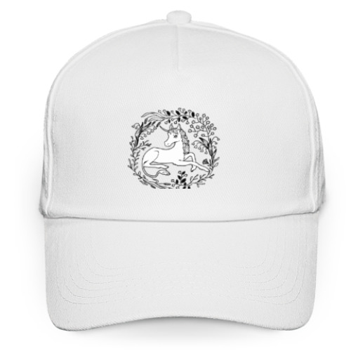 Кепка бейсболка с принтом Единорог