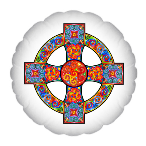 Подушка с принтом Кельтский крест