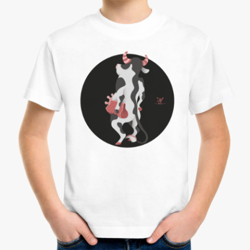 Детская футболка Animal Fashion: C is for Cow with a Clutch