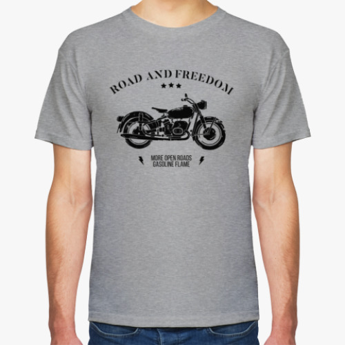 Футболка с принтом Король дорог (мотоцикл)