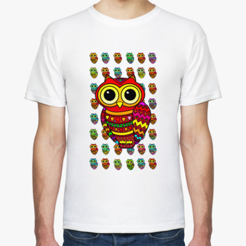 Футболка с принтом Красная Сова