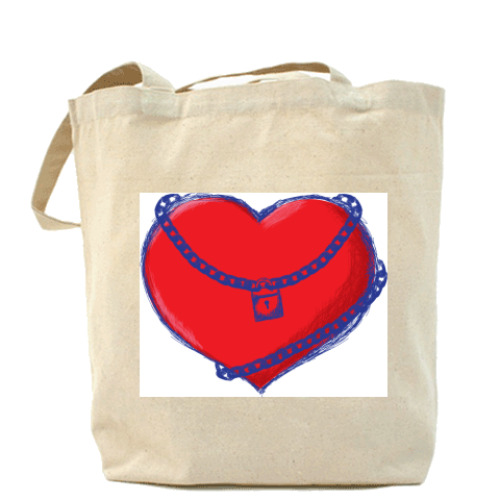 Сумка шоппер с принтом 'Сердце'