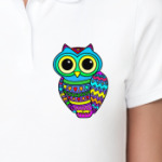 Милая лилово-голубая сова