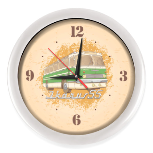 Настенные часы с принтом IKARUS 55