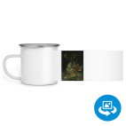 Кружка металлическая белая (круговая запечатка)