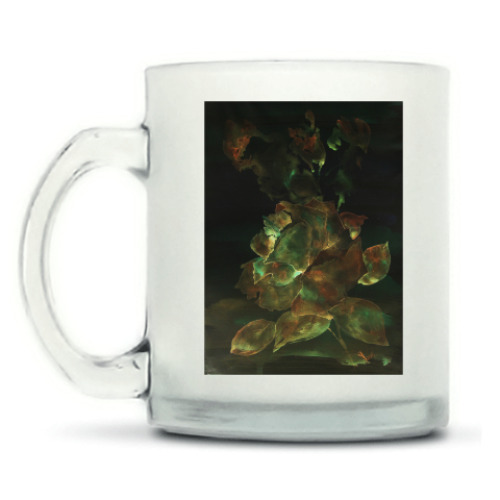 Кружка матовая с принтом Золотая роза