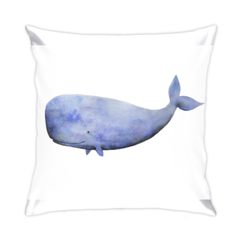 Подушка с принтом Добрый кит