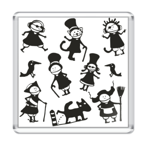 Магнит с принтом Бордюр-поребрик