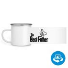 Кружка металлическая белая (круговая запечатка)