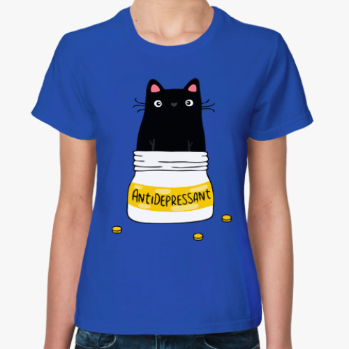 Женская футболка с принтом Антидепрессант